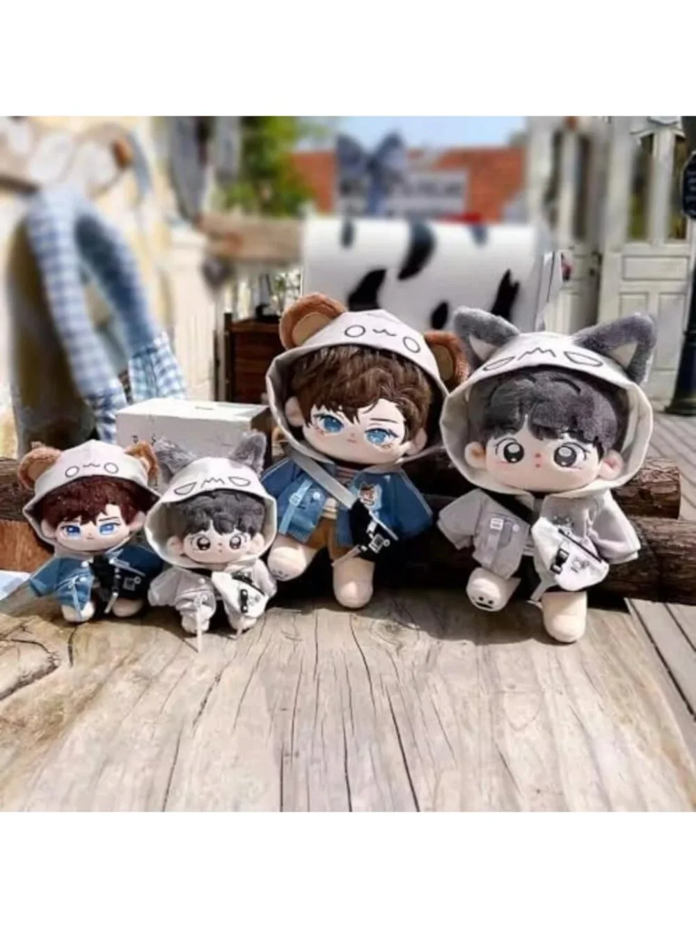 Plush Doll Outfit Set - Hoodie, Vest, Pants, Backpack & Accessories - Soft Toy